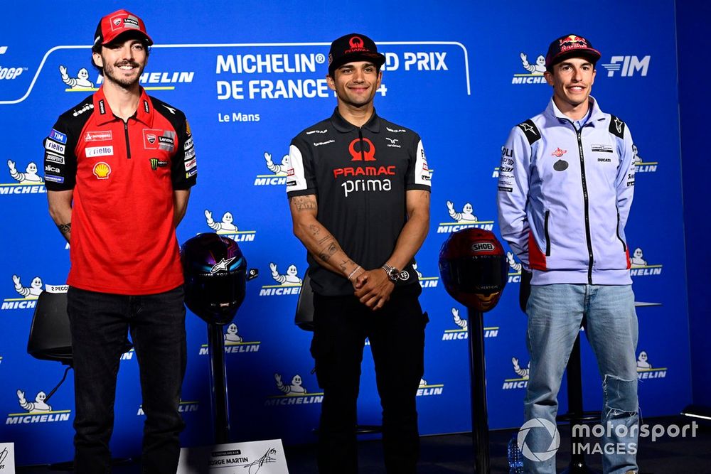 Francesco Bagnaia, Ducati, Jorge Martín, Pramac Racing, Marc Márquez, Gresini Racing
