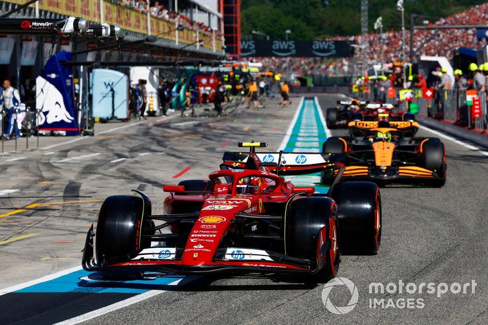 Carlos Sainz, Ferrari SF-24, Lando Norris, McLaren MCL38