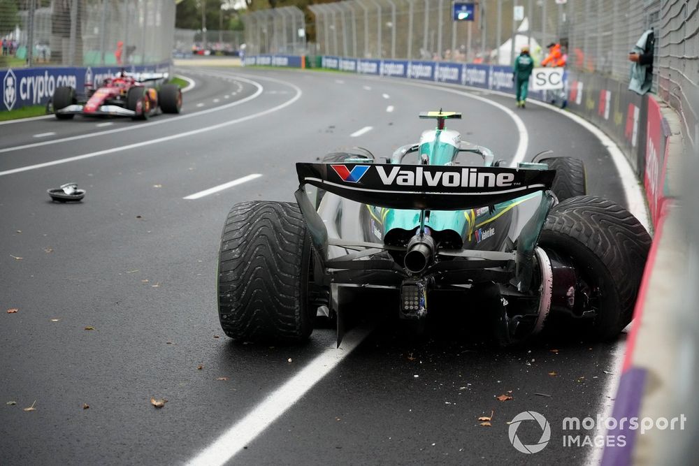 Fernando Alonso crashed in the season-opening Australian Grand Prix 