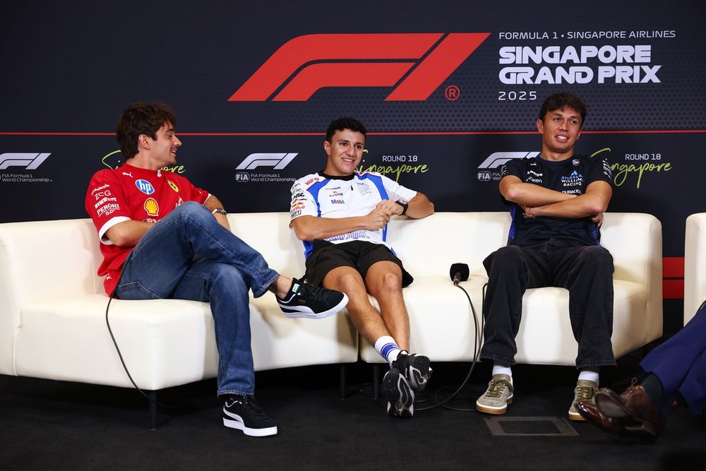 Charles Leclerc, Ferrari, Isack Hadjar, Racing Bulls, Alexander Albon, Williams