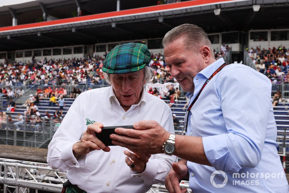 Jos Verstappen junto a Jackie Stewart el pasado fin de semana en Mónaco.