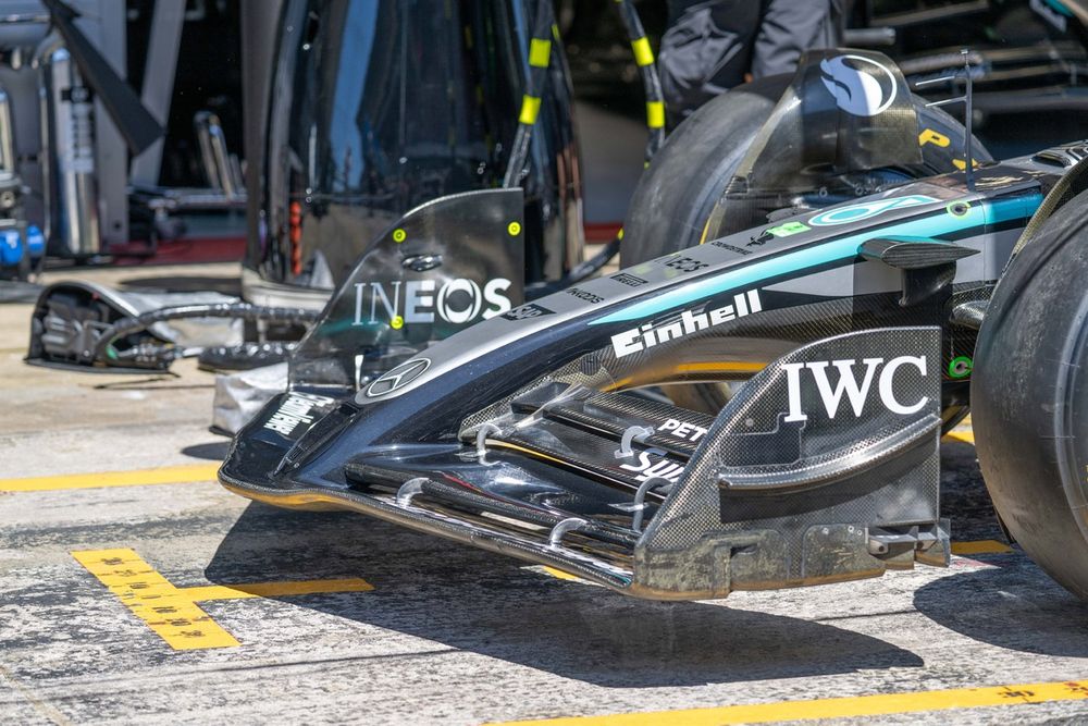 Mercedes W16: ecco l'ala anteriore che era già stata usata a Imola