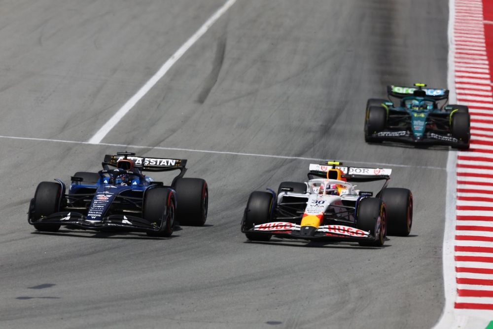 Liam Lawson clashed with Alex Albon in Barcelona