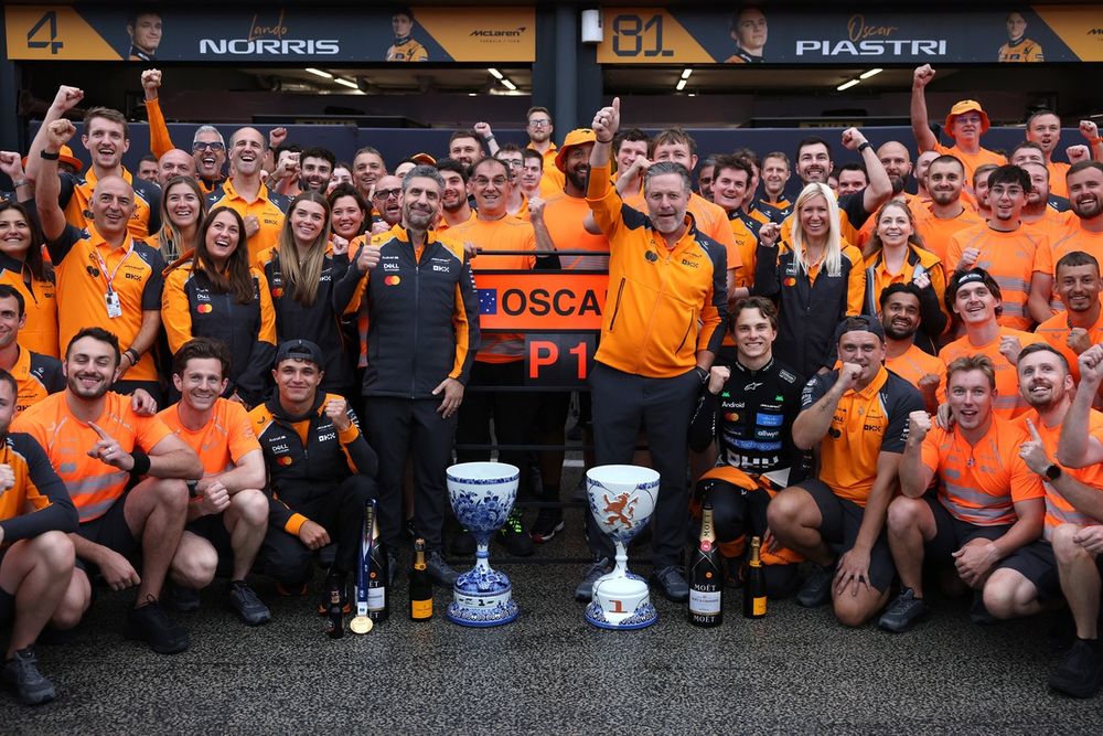 Fataliste, Lando Norris a tout de même célébré la victoire d'Oscar Piastri.