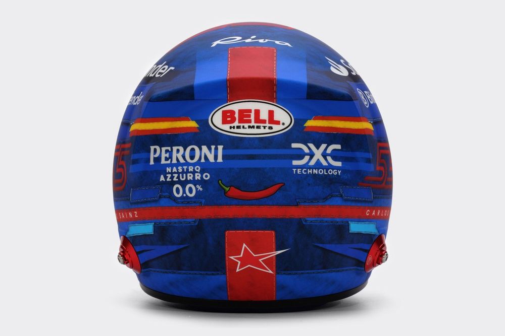 Casco de Carlos Sainz, Ferrari