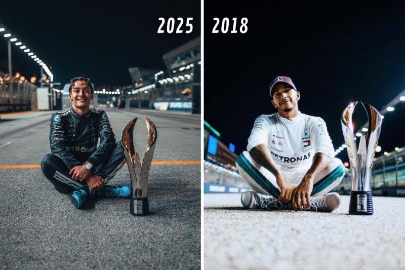 George Russell has seamlessly stepped into Lewis Hamilton's shoes at Mercedes
