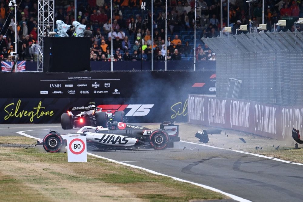 Oliver Bearman s'était accidenté à l'entrée des stands à Silverstone en perdant le contrôle sous drapeau rouge.