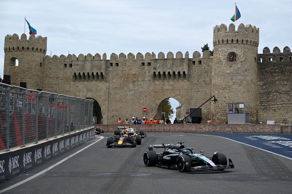 George Russell overcame a bout of illness to take second in Baku