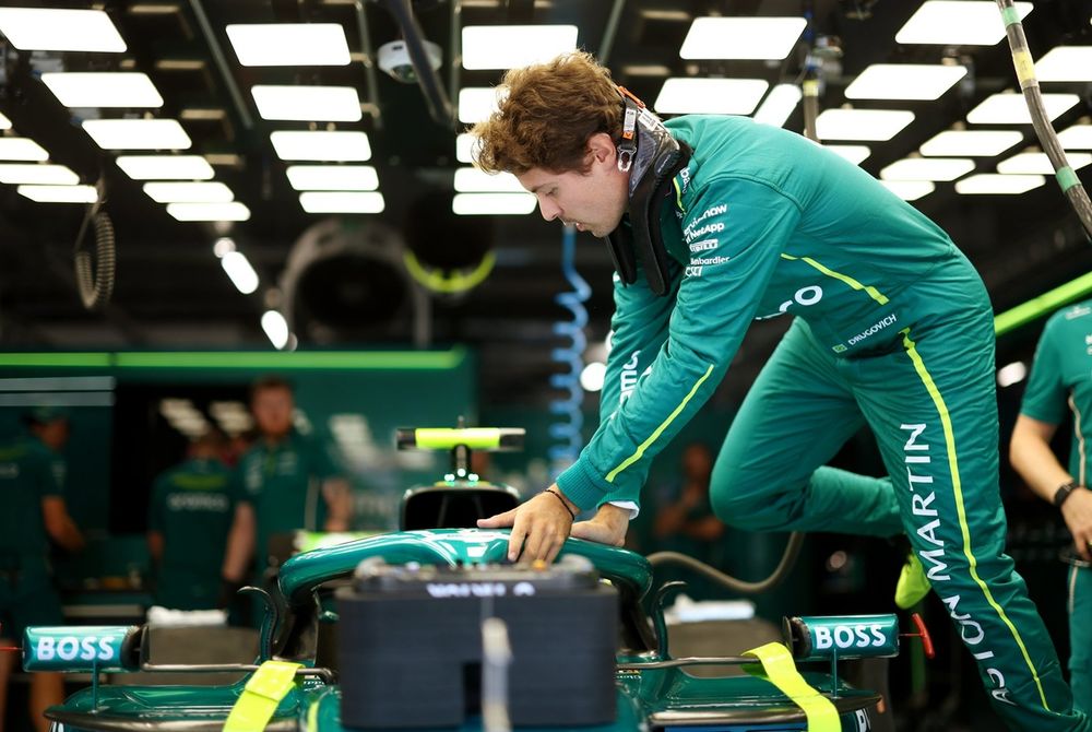 Felipe Drugovich, Aston Martin F1 Team, este viernes en Hungaroring.