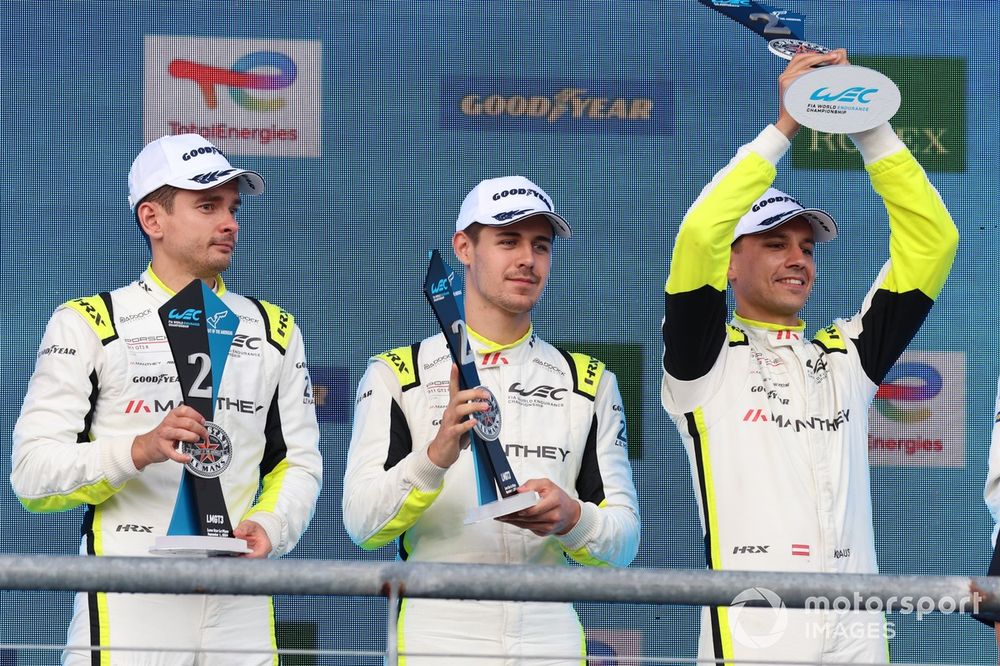 Podium GT: #92 Manthey Purerxcing Porsche 911 GT3 R LMGT3: Aliaksandr Malykhin, Joel Sturm, Klaus Bachler