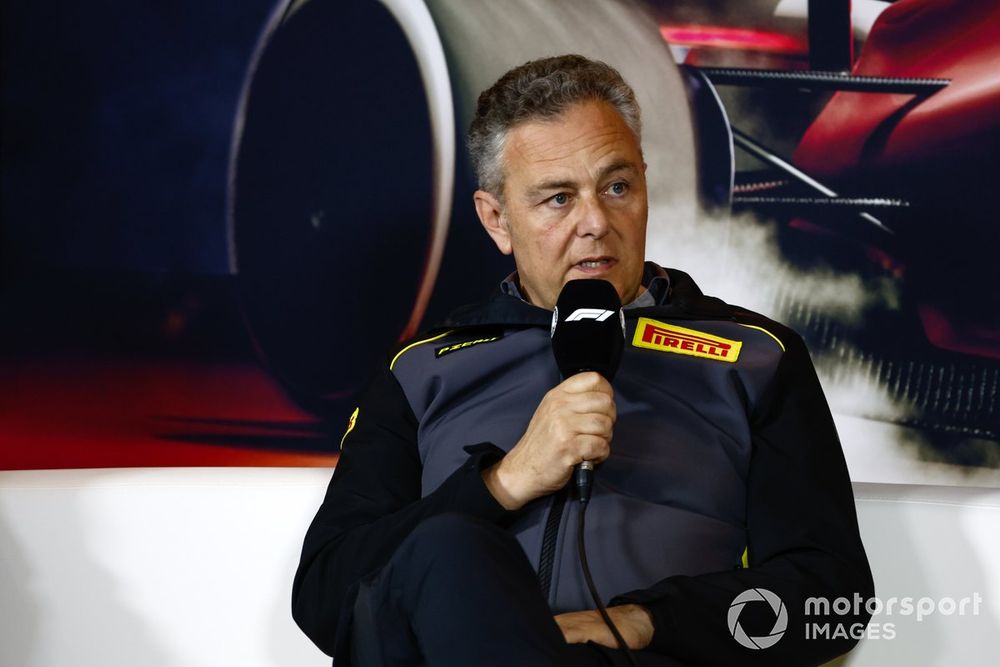 Mario Isola, racing manager, Pirelli Motorsport, at the team directors' press conference