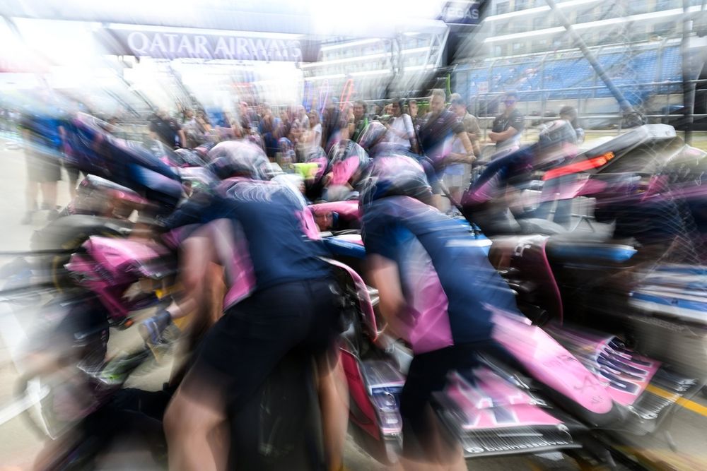 Alpine F1 pitstop