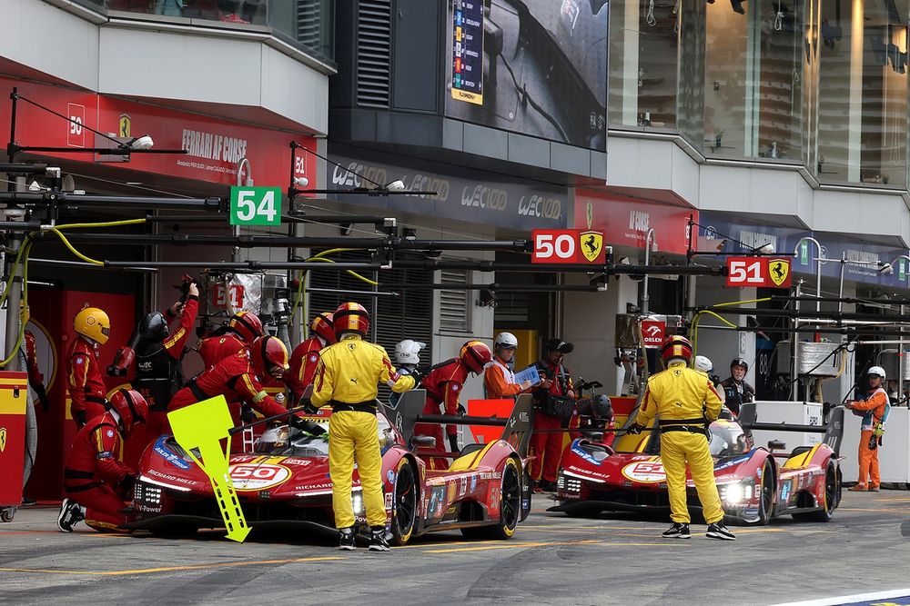 #50 Ferrari AF Corse Ferrari 499P: Antonio Fuoco, Miguel Molina, Nicklas Nielsen, #51 Ferrari AF Corse Ferrari 499P: Alessandro Pier Guidi, James Calado, Antonio Giovinazzi