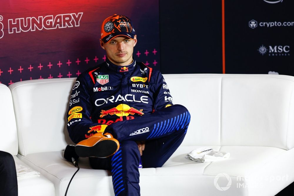 Max Verstappen, Red Bull Racing, na konferencji prasowej po kwalifikacjach