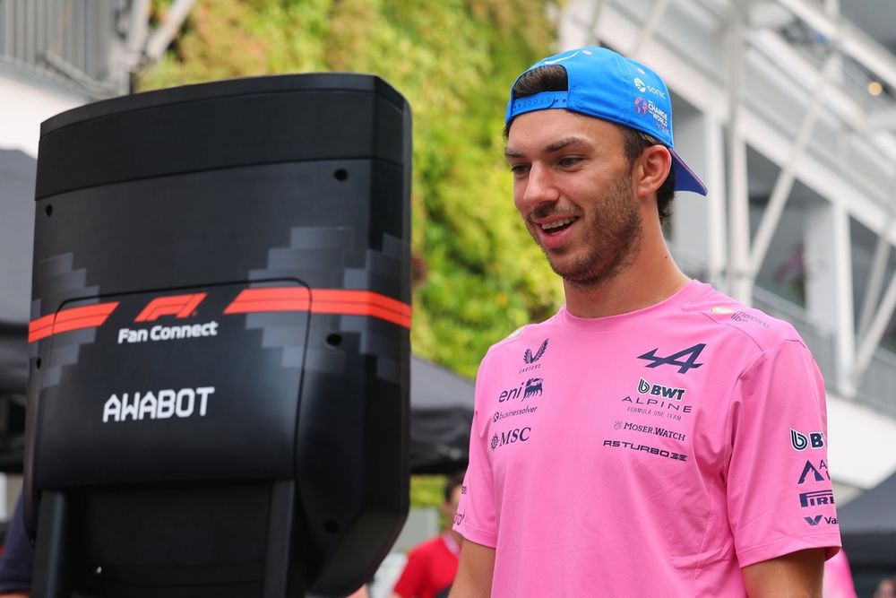 Pierre Gasly, Alpine, este jueves en Marina Bay.