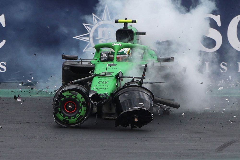 Bortoleto bateu no final da corrida sprint e não deu tempo da Sauber consertar o carro a tempo da classificação.