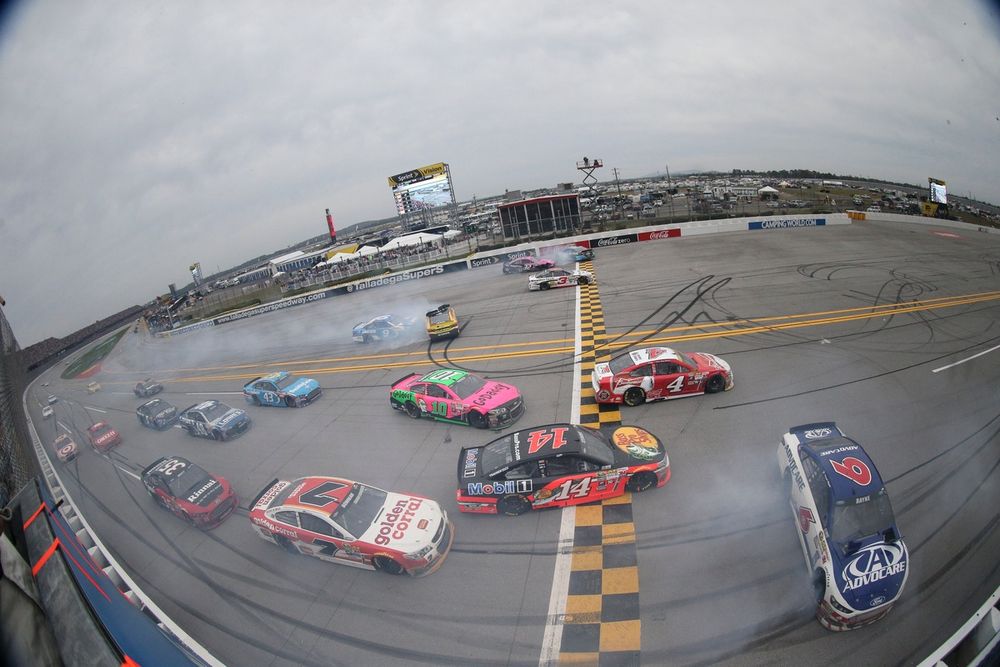 Talladega restart crash