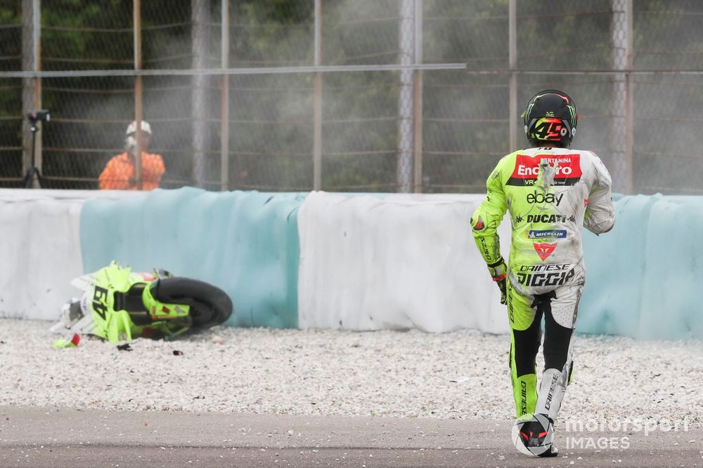 De wheelie na de eerste testdag had verregaande en vervelende gevolgen voor 'Diggia'.