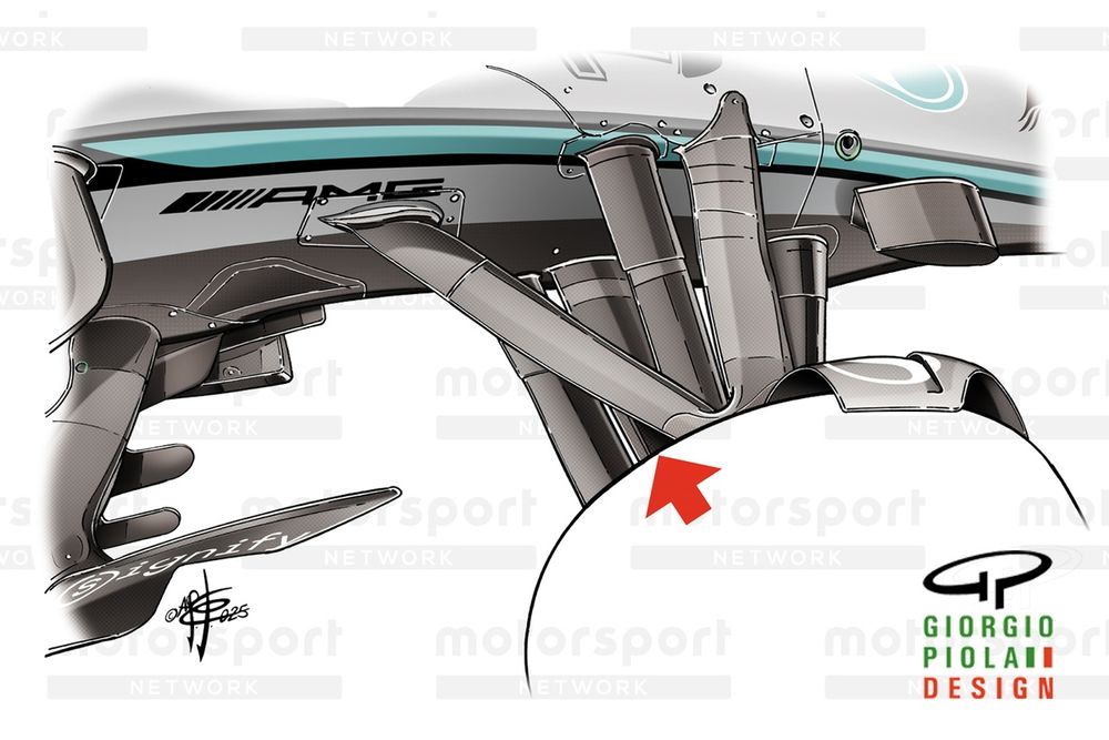Mercedes W16: redesigned exhausts to benefit aerodynamics in Australia