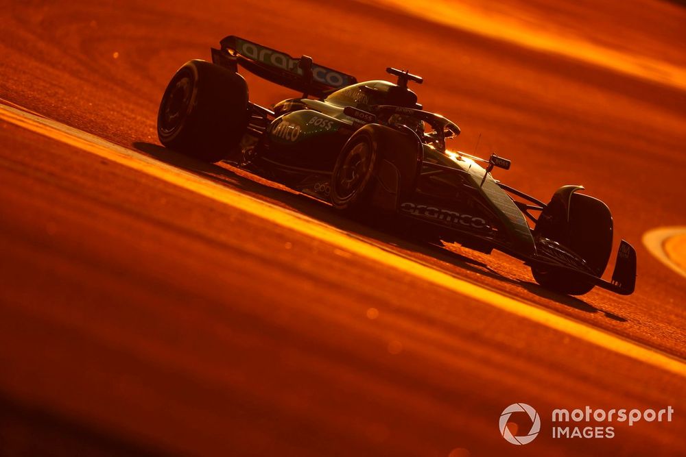 Lance Stroll put the Aston Martin sixth on day one