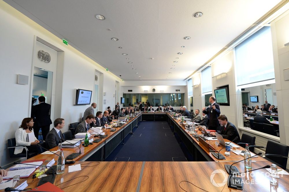 La salle de l'audience du Tribunal International.