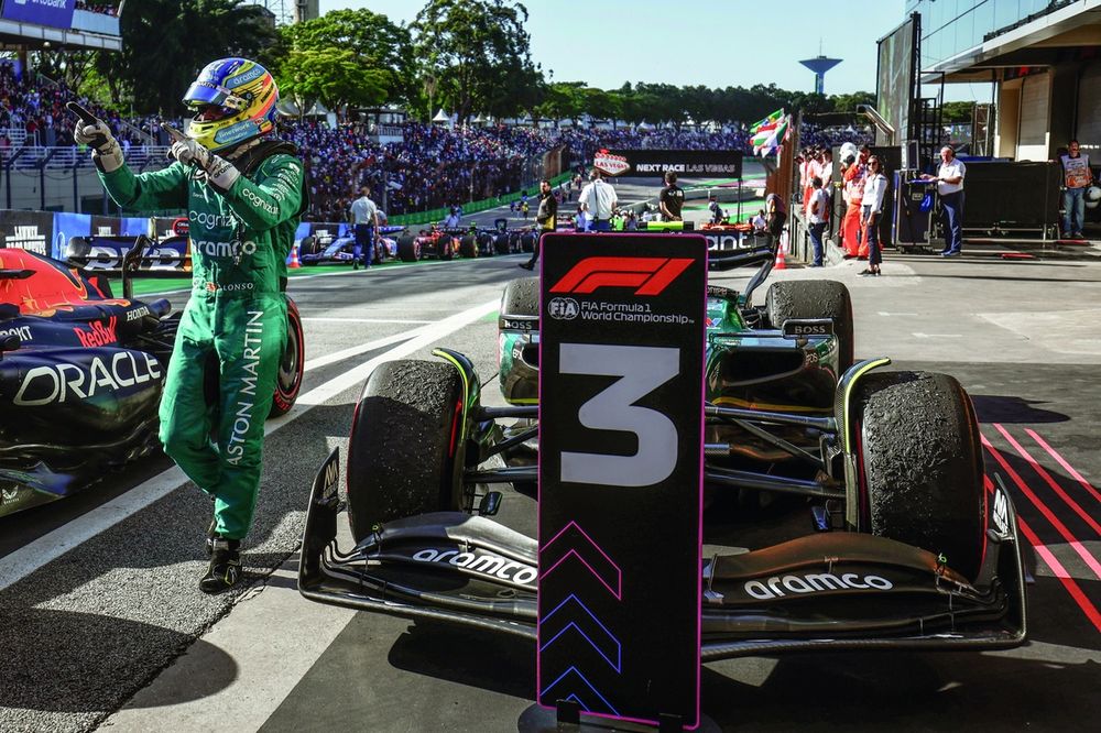 Alonso's last podium was the 2023 Brazilian GP