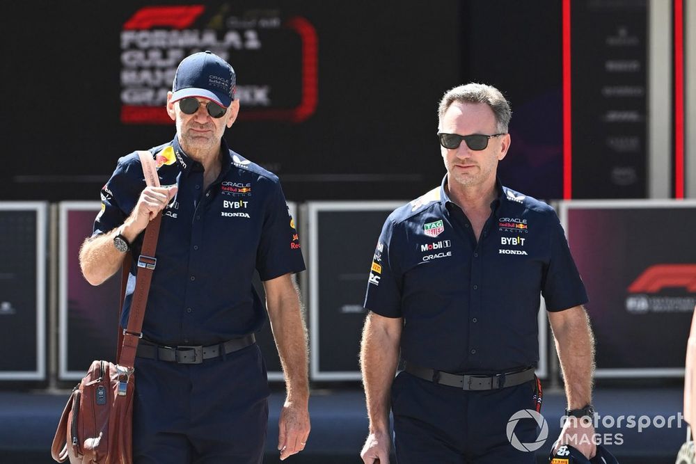 Adrian Newey y Christian Horner, director de Red Bull Racing 