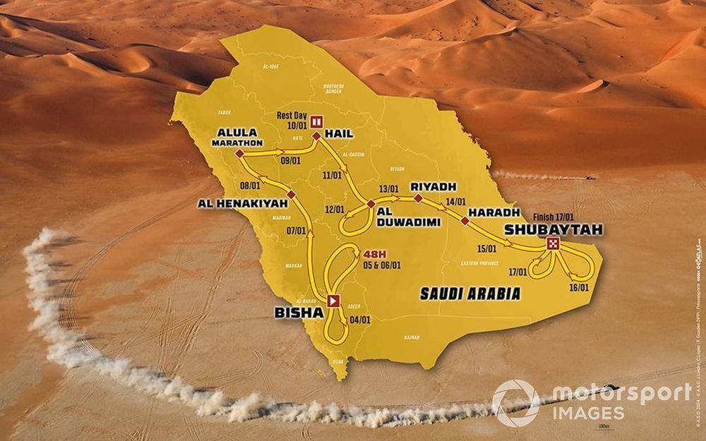 Le parcours du Dakar 2025.