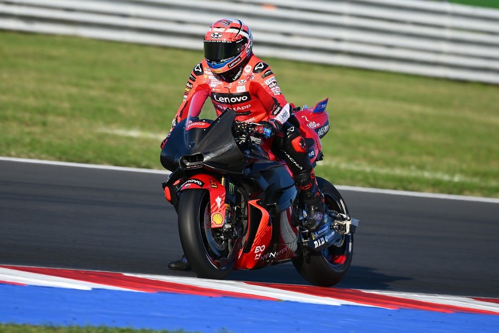 Michele Pirro in the regular MotoGP test at Misano on Monday
