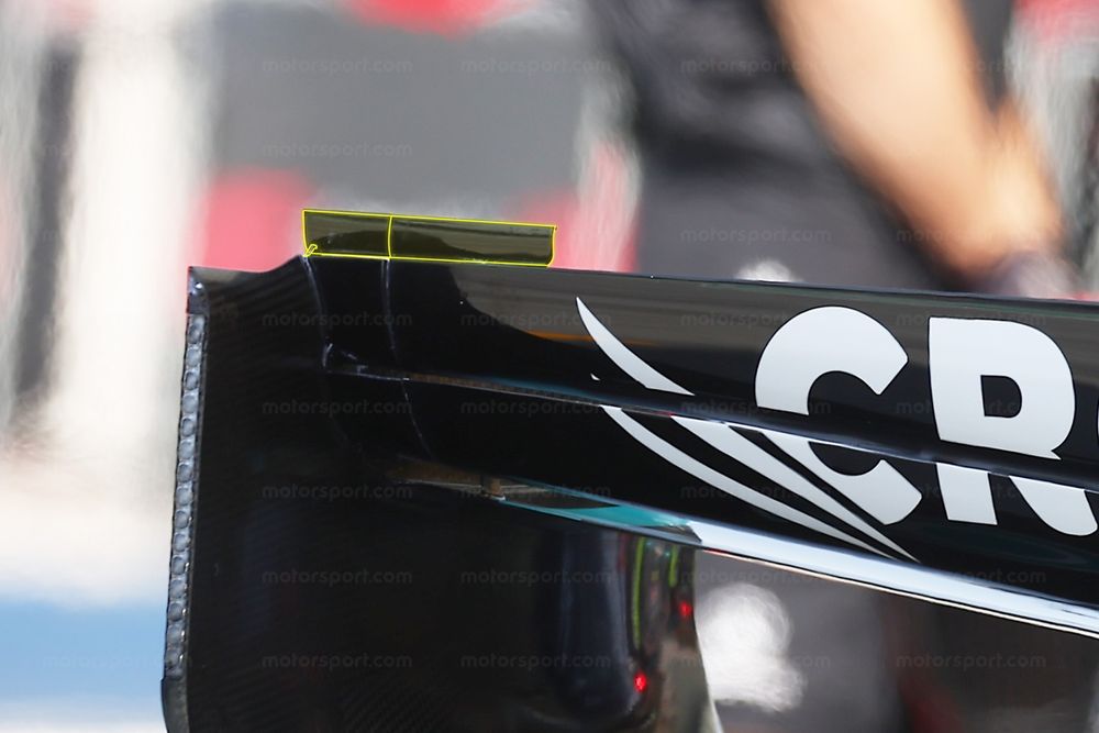 Alerón trasero del Mercedes W17