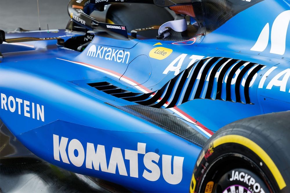 Williams FW47: sfoghi del calore enormi