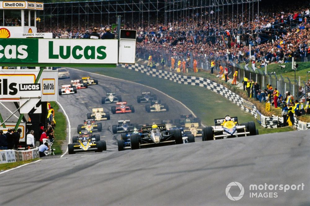 Irton Sena, Lotus 97 Realts, liderou Nigel Mansel, Williams FW 10 Honda