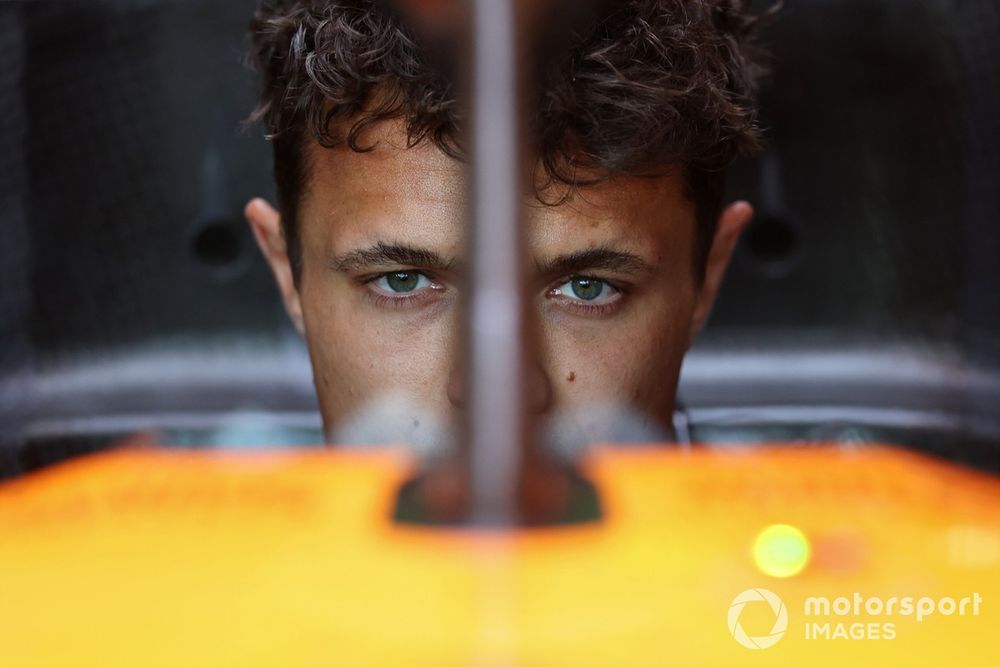 Norris was reluctant to get carried away by McLaren topping the timesheets