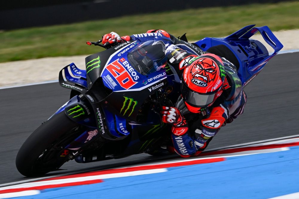 Fabio Quartararo souffre sur la Yamaha au Balaton Park.