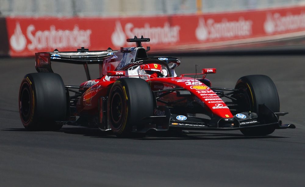 Charles Leclerc lors des EL1 du Grand Prix d'Espagne.