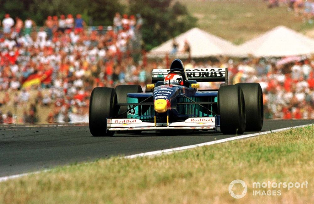 Herbert was able to look after his Goodyear tyres better than Schumacher in the Ferrari to reach the podium