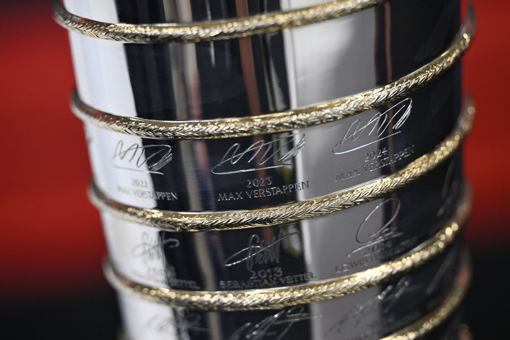 The Driver World Champion's trophy...who will have their signature etched upon it next?