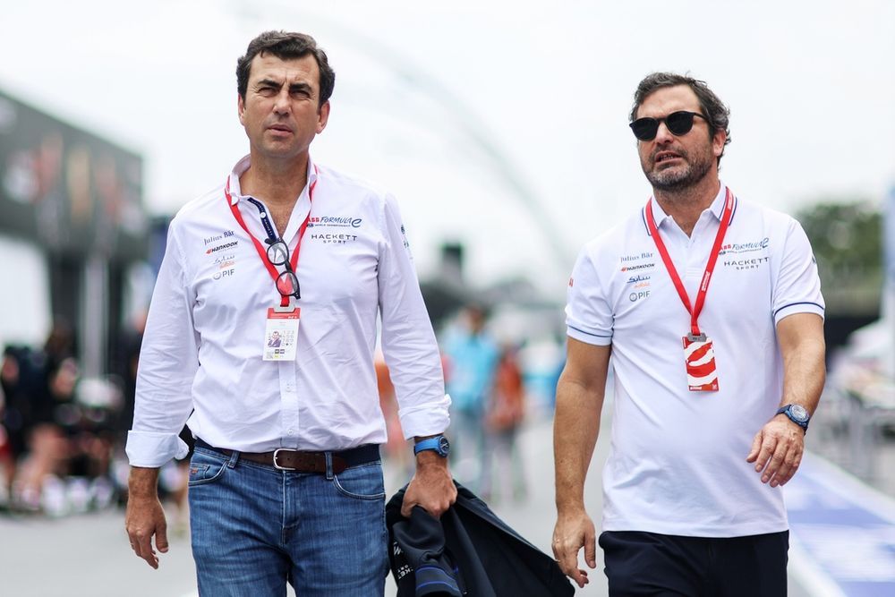 Alberto Longo, Deputy CEO and Chief Championship Officer of Formula E, and Enrique Buenaventura, Chief Legal and Business Affairs Officer of Formula E