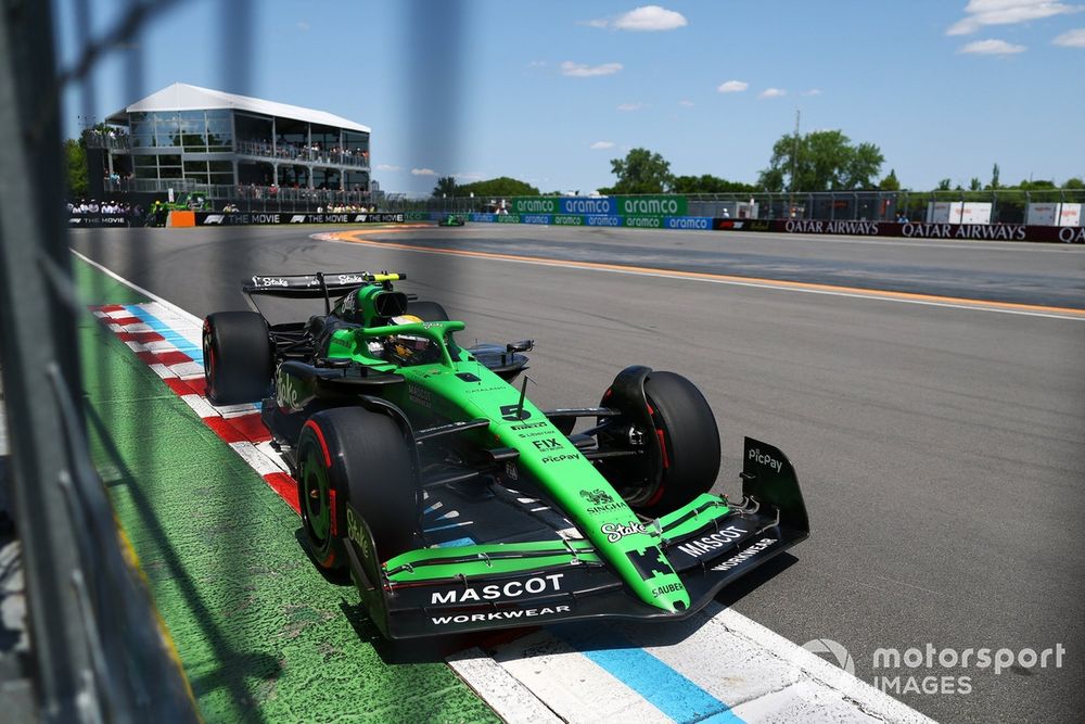 Gabriel Bortoleto in actie in Montréal.