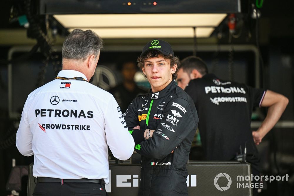 Mercedes protege Andrea Kimi Antonelli is rated highly by Wolff as a potential generational talent