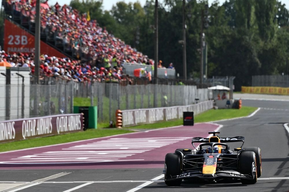 Max Verstappen, Red Bull, taglia traguardo del GP'Italia record