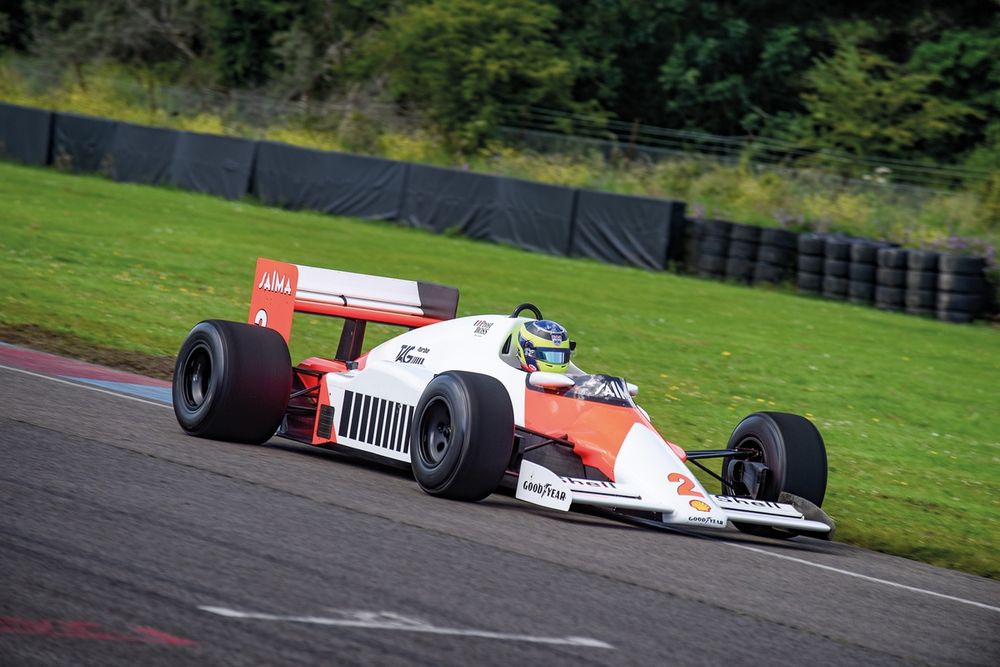 MP4/2B’s turbo V6 offers little at low revs, then rush of power is delivered, says Garofall, “like a hammerblow” 