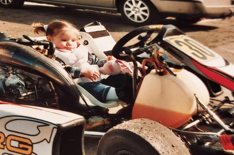 Nina Gademan zat op jonge leeftijd al in de kart.