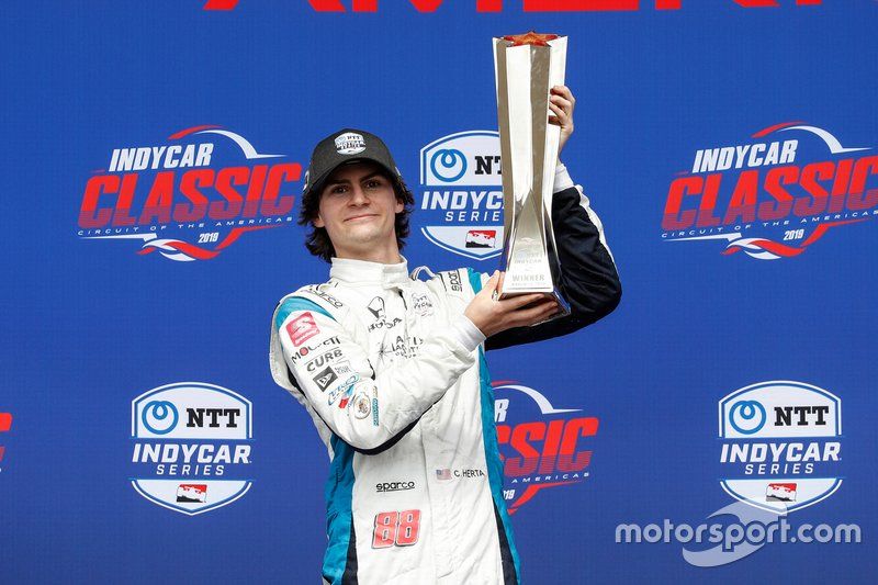 Race Winner Colton Herta, Harding Racing