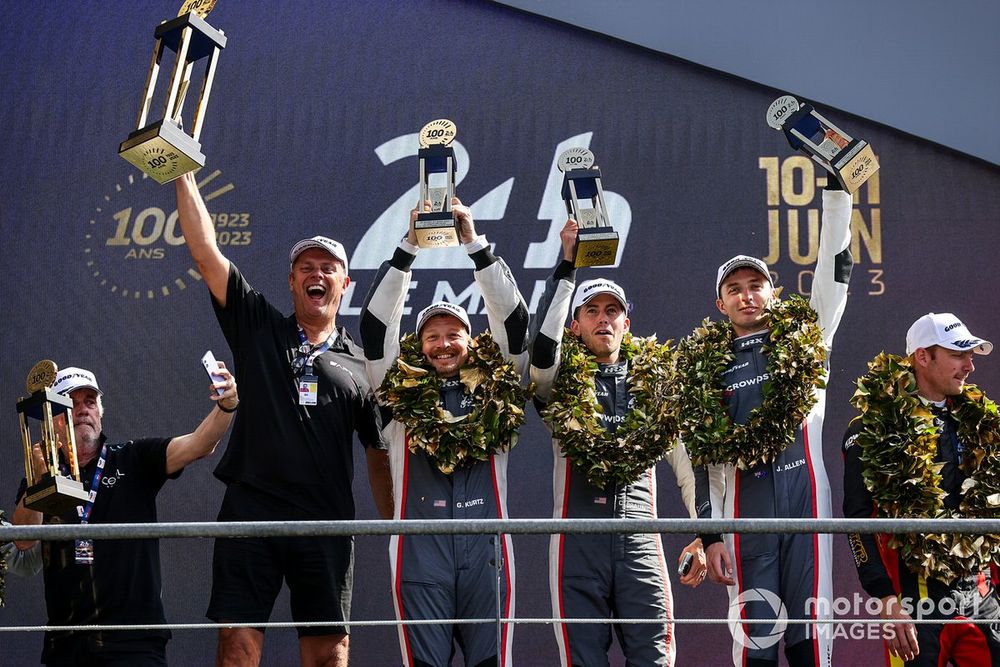 2023 Le Mans 24 LMP2 Pro-Am class winners: #45 Algarve Pro Racing Oreca 07 - Gibson of George Kurtz, James Allen, Colin Braun