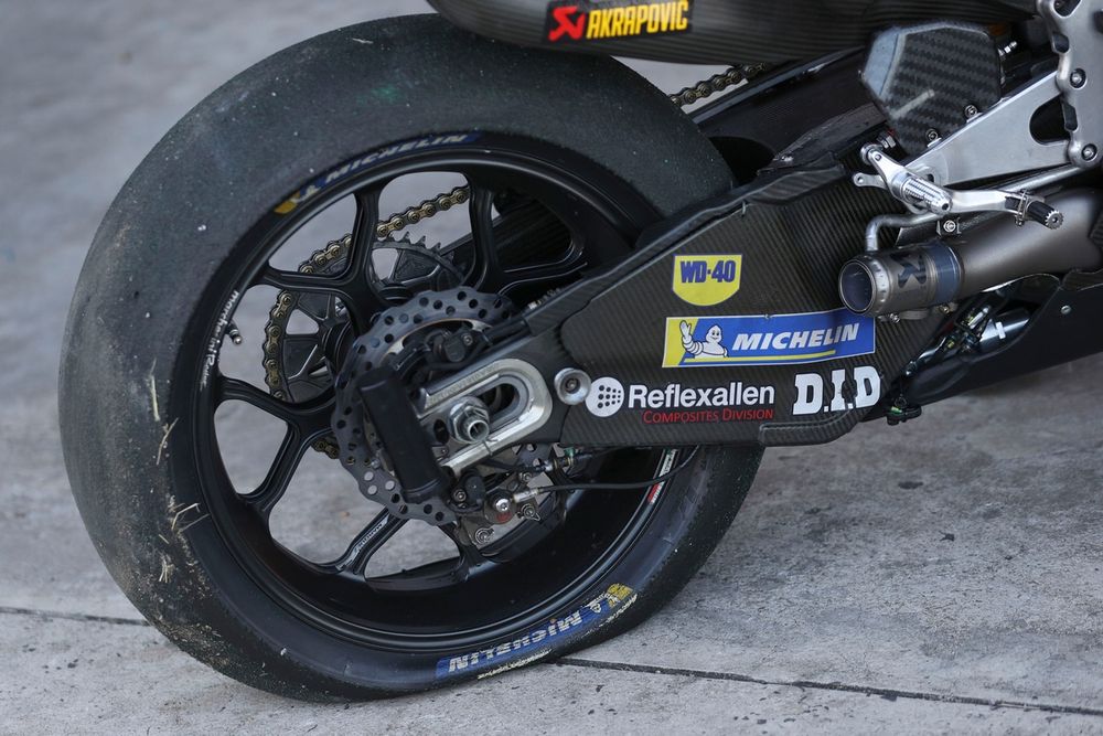 Marc Marquez, Ducati, dettaglio della gomma