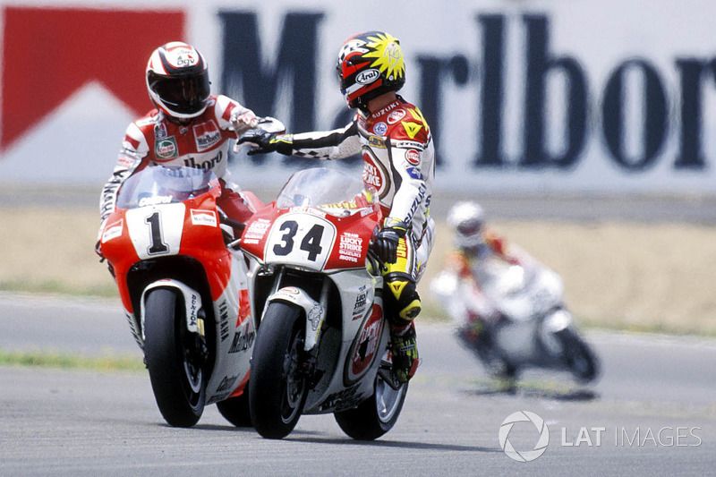 Wayne Rainey, Yamaha, Kevin Schwantz, Suzuki
