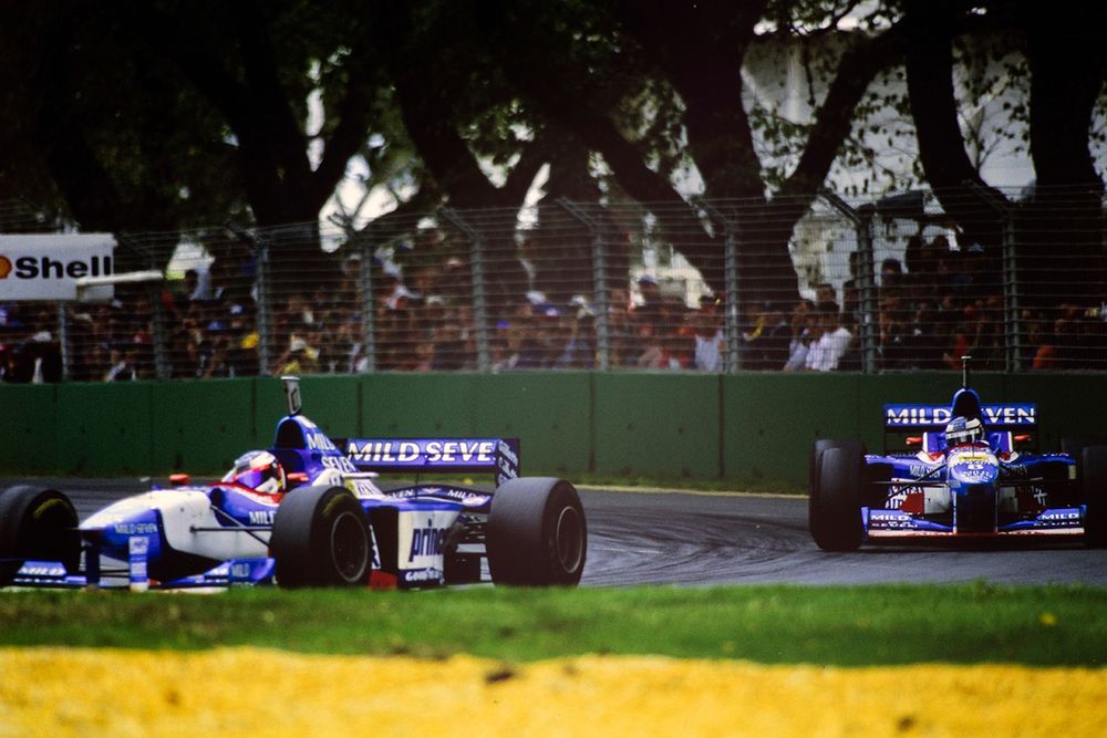 Hamilton had to wait until the first race of 1997 to see the B197 in the flesh after the launch hubbub  