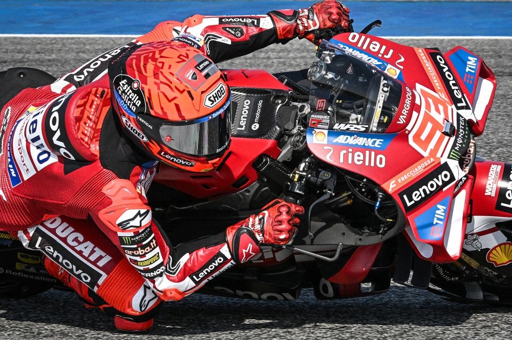 Марку Маркесу не хватает силы, как в прошлом году, после «шуточной» травмы в Индонезии.