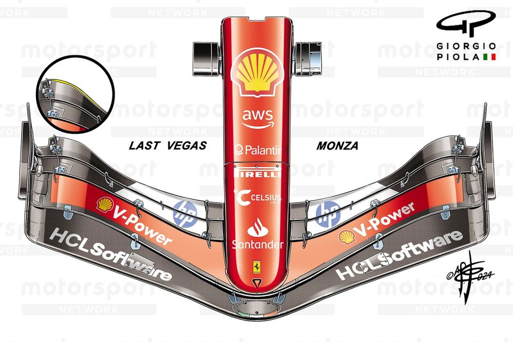 Ferrari SF-24 front wing Las Vegas GP, Italian GP